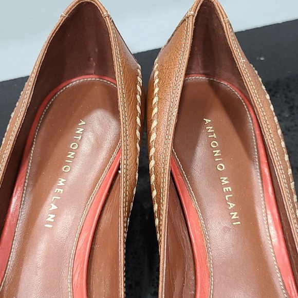 ANTONIO MELANI LEATHER SHOES SZ 9 - Picture 4 of 9